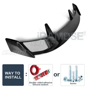 Alerón Negro Brillante para Audi A1 Sportback Q2 Q3 Q5 Q7 A3 Hatchback, Accesorios Universales para Maletero Trasero con Superficie de Carbono - Product Image 5