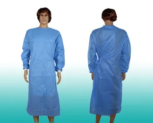 45g SMS Disposable Isolation Gown PP Sleeve Medical Gown Clinic Surgical Gowns