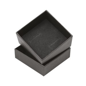 Scatola portagioie nera 60x60x40 mm con inserto in schiuma per conservazione ed esposizione - Product Image 1