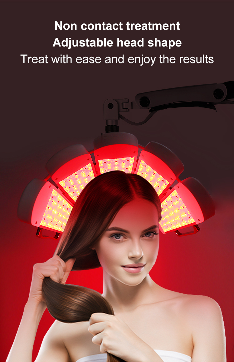 LED Hair Growth Treatment Machine Is Used To Stimulate Hair Regeneration And Improve Hair Condition.