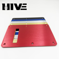 HIVE Plaque arrière pour guitare électrique ST en aluminium de qualité supérieure, finition brossée, 1,5 mm, pour couvercle de cavité, couvercle de ressort, pickguard et couvercle de câblage