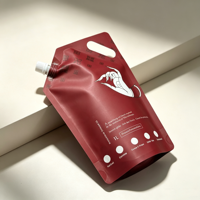 Pochette souple personnalisée de qualité alimentaire avec bec verseur et capuchon, impression héliogravure, surface mate, pour emballage d'huile d'olive