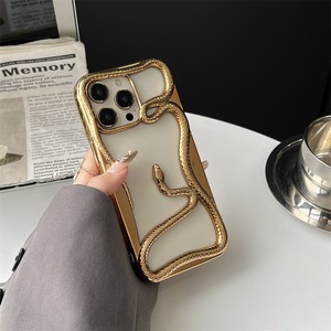 Funda de teléfono móvil de serpiente 3D de marca de diseñador de lujo para iPhone 11 12 13 14 15 16 Pro 17 Black <span class=keywords><strong>Mamba</strong></span> Phone Cases Electroplate - Product Image 3