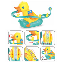 Mini canard monte-escalier, jouet à roulettes, piste électrique, jouet de montagnes russes DIY, boîte de couleur, jouets en plastique pour enfants, unisexe, ABS