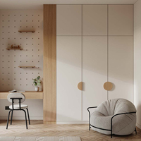 Ensemble Armoire, Bureau, Bibliothèque et Penderie Personnalisable, Durable et Moderne pour Chambre à Coucher, avec Montage Facile, Idéal pour Appartement, Hôtel, Villa