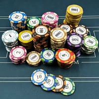 Jetons de poker en argile personnalisés pour salle de jeux d'échecs, jetons en fer, pièces de monnaie, points de Texas Hold'em, jetons spéciaux, argent, jetons de jeu de mahjong, jetons de poker