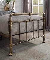 Cadre de lit plateforme en fer forgé, design simple, finition cuivre brossé, style vintage, sur mesure, vente en gros