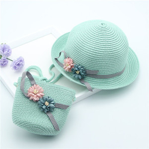 Sombrero de Paja para Niños al por Mayor 2021, Sombrero de Personaje, Juego de Bolsa de Viaje para Mujer con Bordado 3D - Product Image 5