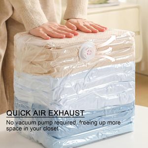 Ensemble de 10 sacs de rangement sous vide imprimés en 3D de haute qualité, robustes, pliables et peu encombrants, avec pompe manuelle pour vêtements - Product Image 6