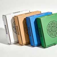 Boîtes à pizza personnalisées en gros, contenants alimentaires en carton ondulé pour la livraison à emporter, les pizzerias, les restaurants et la restauration