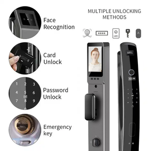 Qunn Kỹ Thuật Số 3D Mặt & Nhận Dạng Dấu Vân Tay Keyless Thông Minh Ổ Khóa Thiết Kế Mới Nhôm Wifi Cửa Gỗ Với Wishome Ứng Dụng Điều Khiển - Product Image 3