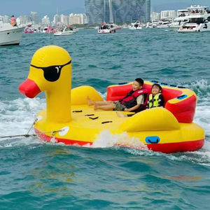 Flotteur gonflable personnalisé en forme de flamant rose en PVC, bateau tractable, équipement de jeu aquatique, jouet pour hôtel, complexe hôtelier, usage commercial - Product Image 6