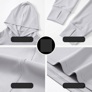 Sudadera Deportiva con Capucha para Hombre, de Secado Rápido, Transpirable, de Manga Larga, para Gimnasio, Running, con Capucha - Product Image 4
