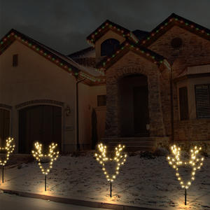 Noël nouveau 30W solaire jardin lumières IP65 LED <span class=keywords><strong>fer</strong></span> forgé conception batterie puissance Bronze aluminium corps jardin pelouse décoration - Product Image 3