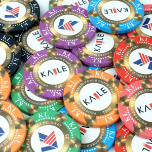 プロのポーカーチップ卸売セラミックカジノポーカー工場からのユーロ価値のあるポーカーチップセット39mmと10gのケラミックチップ - Product Image 3