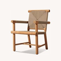Mobilier de jardin Ensemble de table à manger en teck naturel Chaises de jardin et ensemble de table à manger