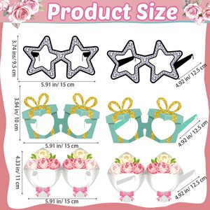 Gafas de Papel para Fotomatón de Boda, Decoraciones para Despedida de Soltera, Gafas de Recién Casados para Fiestas de Compromiso y Recuerdos - Product Image 2