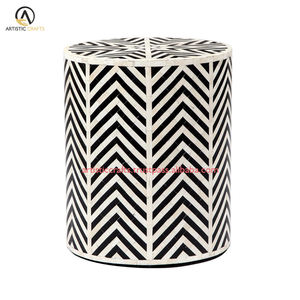 Modern High Quality Indian Handicraft Wooden Bone Inlay <b>Stool</b> Handcrafted Skilled Portable Eco-Friendly Durable Customized - Product Image 5