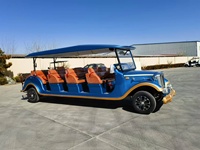 Voiture de tourisme électrique rétro personnalisée Elite 14 places, calèche royale classique, moteur 4 kW, autonomie 80-100 km, batterie lithium/plomb-acide