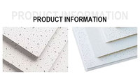 WLX Carreau de plafond carré en fibre minérale blanche bon marché au design moderne imperméable et ignifuge avec style artistique