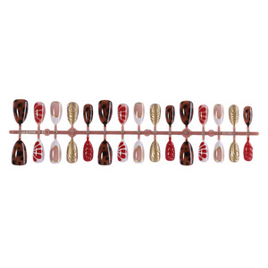 <span class=keywords><strong>Uñas</strong></span> Postizas Acrílicas de Almendra Mediana, 30 Piezas, Diseño 3D con Estampado de Leopardo, Punta Francesa, Cobertura Completa, Pre-Diseñadas, <span class=keywords><strong>Marca</strong></span> Personalizada, Reutilizables, Más Vendidas - Product Image 5