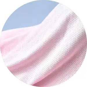 Tissu de doublure respirant jacquard simple en maille creuse tricotée d'été en pur coton