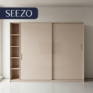 Fabricant de meubles sur mesure pour armoires, ensemble d'armoires, suite de chambre, miroir pleine longueur, panneau en bois grainé, armoire de style scandinave - Product Image 1