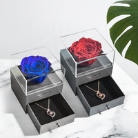 Boîte à bijoux en forme de rose éternelle de Noël, cadeau pour la fête des mères, cadeau pour femme, cadeau pour maman