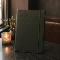 Porte-documents en cuir, classeur en cuir, couverture de menu fine en cuir, couverture de menu décontractée en cuir avec reliure à vis, étui à documents fait main