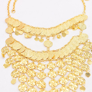 Hot Sale Adult Girl's Fashion Shiny Gold Plated Alloy Coin Face Chain Mask <strong>Veil</strong> With Tassel <strong>Headband</strong> Forehead Eye Accessories - Product Image 6
