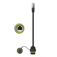 Prise Ethernet RJ45 femelle blindée STP à 8 broches Cat6 étanche à montage sur panneau avec connecteur de câble 230V