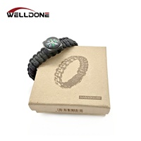 Vnox — bracelet tricoté paracorde, vêtement tactique multifonctionnel, d'urgence, pour camping, survie, sport, silex