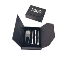 Conception populaire boîte-cadeau balles de Golf bureau sport coffret cadeau en bois t-shirts support divot outil accessoires de Golf