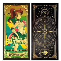 Carte dorée légère de taille originale, plaquée or, 12 designs, JP Anime Magical Girl Guardian, pour collection