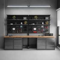 Étagère modulaire robuste en métal perforé, support industriel, organisateur de rangement pour garage, atelier, magasin de détail, présentoir
