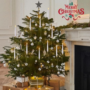 Vela LED con Llama 3D Intermitente, Funciona con Batería, con Control Remoto y Temporizador, con Gancho de Bola de Cristal para Decoración de Árboles de Navidad y Fiestas - Product Image 5
