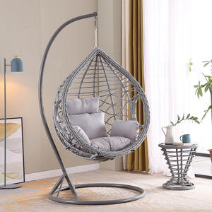 Modern Customizable Folding <strong>Egg</strong> <strong>Chair</strong> with Metal Stand <strong>Garden</strong> Patio Outdoor Rattan Wicker Swing Factory Customizable - Product Image 2