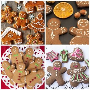 Gingerbread Man Flower/Square/Pumpkin Stainless Steel Eco-Friendly Dishwasher Safe 6-Piece Baking <b>Cookie</b> Cutters Custom Bulk - Product Image 5