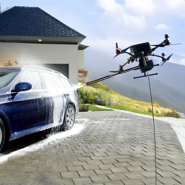 Foxtechrobotnew Condition Drone for Window Cleaning Electric High-pressure Cleaner With Remote Control for Car Wash Shops