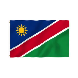 Flagnshow yüksek son baskılı 3x5 ft namibianational uçan namibya bayrağı 100% Polyester 90x150cm