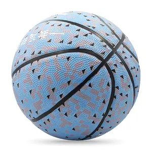निर्माता अनुकूलित अपने खुद के लोगो बास्केटबॉल गेंद गहरी चैनल फोम रबर रंगीन बास्केटबॉल