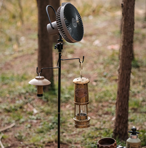 Hot Hàn Quốc Nhật Bản thị trường khác cắm trại & đi bộ đường dài bánh nhôm có thể điều chỉnh gấp kim loại LED giữ đèn đèn đèn lồng đứng cực - Product Image 4