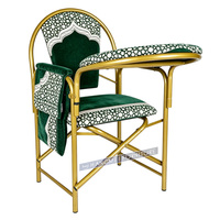 Chaise pliante en métal empilable pour mosquée, hôtel, salon, sièges de prière musulmans – Vente en gros