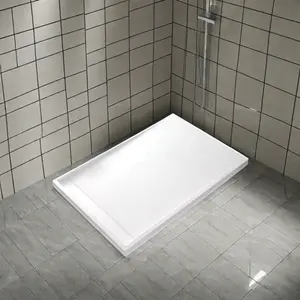 Sıcak satış Custom Made mat yüzey reçine duş teknesi kolay kurulum Modern stil banyo duş tabanı Pan