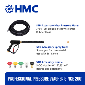 Hidrolavadora a Presión con Motor a Gasolina <span class=keywords><strong>de</strong></span> Cuatro Tiempos y Cilindro Doble en V 500 bar 7200 psi Arranque Eléctrico 4.0 GPM Bomba AR - Product Image 4