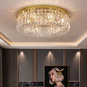 OEM plafonnier de luxe nordique en cristal couleur or plafonnier de chambre circulaire simple de salon - Product Image 1