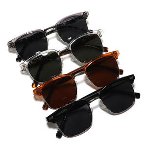 Lunettes de soleil demi-cerclées TR90 noires avec verres polarisés TAC UV400 unisexe pour la conduite et la pêche – Protection solaire transfrontalière - Product Image 5