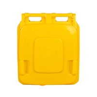Grande poubelle d'extérieur Poubelle à roulettes en plastique mobile Fabricant de poubelle de 120 litres avec impression gratuite