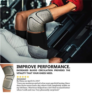Great sports — paire de soutien des jambes pour genoux, soutien pour Fitness, poids au genou, manchon de Compression, masseur, coussinets médicaux de 7mm - Product Image 2