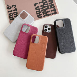 Coque de téléphone portable, accessoire en faux cuir PU lichee bble, couverture complète, pour iPhone 12 <span class=keywords><strong>pro</strong></span>, prêt à transporter, livraison gratuite - Product Image 3